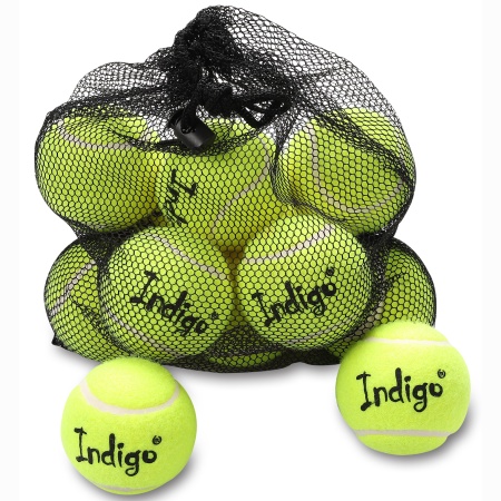 Купить Мяч для большого тенниса Indigo (12 шт в сетке) начальный уровень в Инзе 